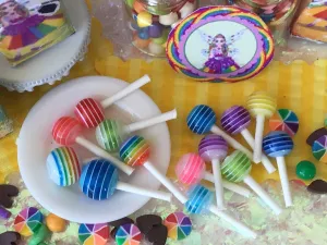 Beautiful Stripped Lollipops. Miniature, Fairy Garden, Dollhouse