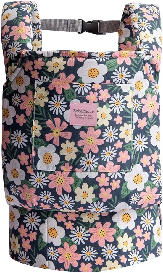 Bebamour Doll Carrier Original Reborn Baby Doll Carriers for Doll Toys Doll Carrier for Girls and Boys (Green Flower)