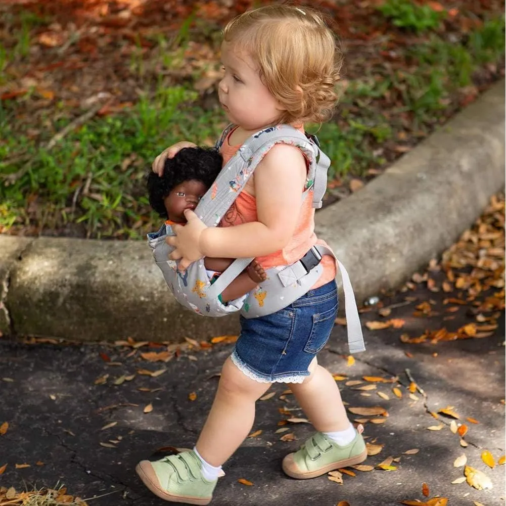 Bebamour Doll Carrier Original Reborn Baby Doll Carriers for Doll Toys Doll Carrier for Girls and Boys (Green Flower)