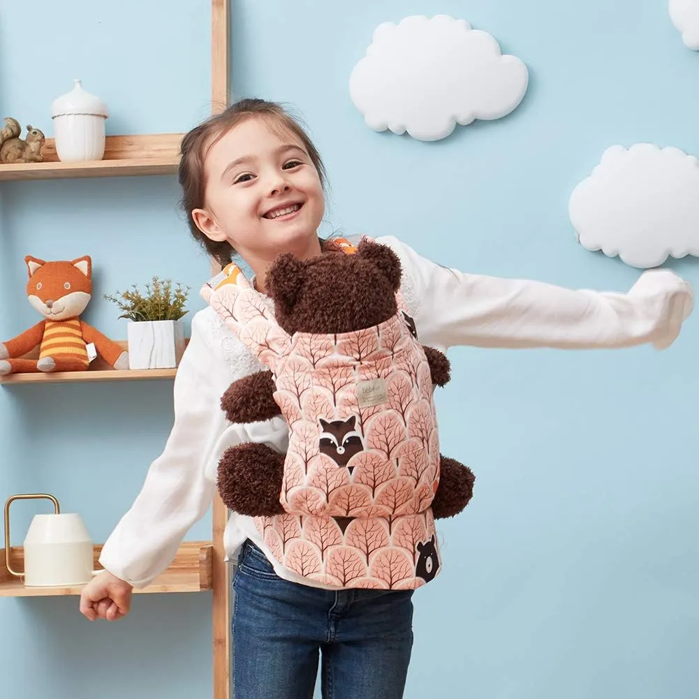 Bebamour Doll Carrier Original Reborn Baby Doll Carriers for Doll Toys Doll Carrier for Girls and Boys (Green Flower)