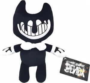Bendy Plush Toys Doll 11.8' Cute Game Horror Bendy Plush Soft Stuffed Animals Toys for Kids Children and Game Fans (White)