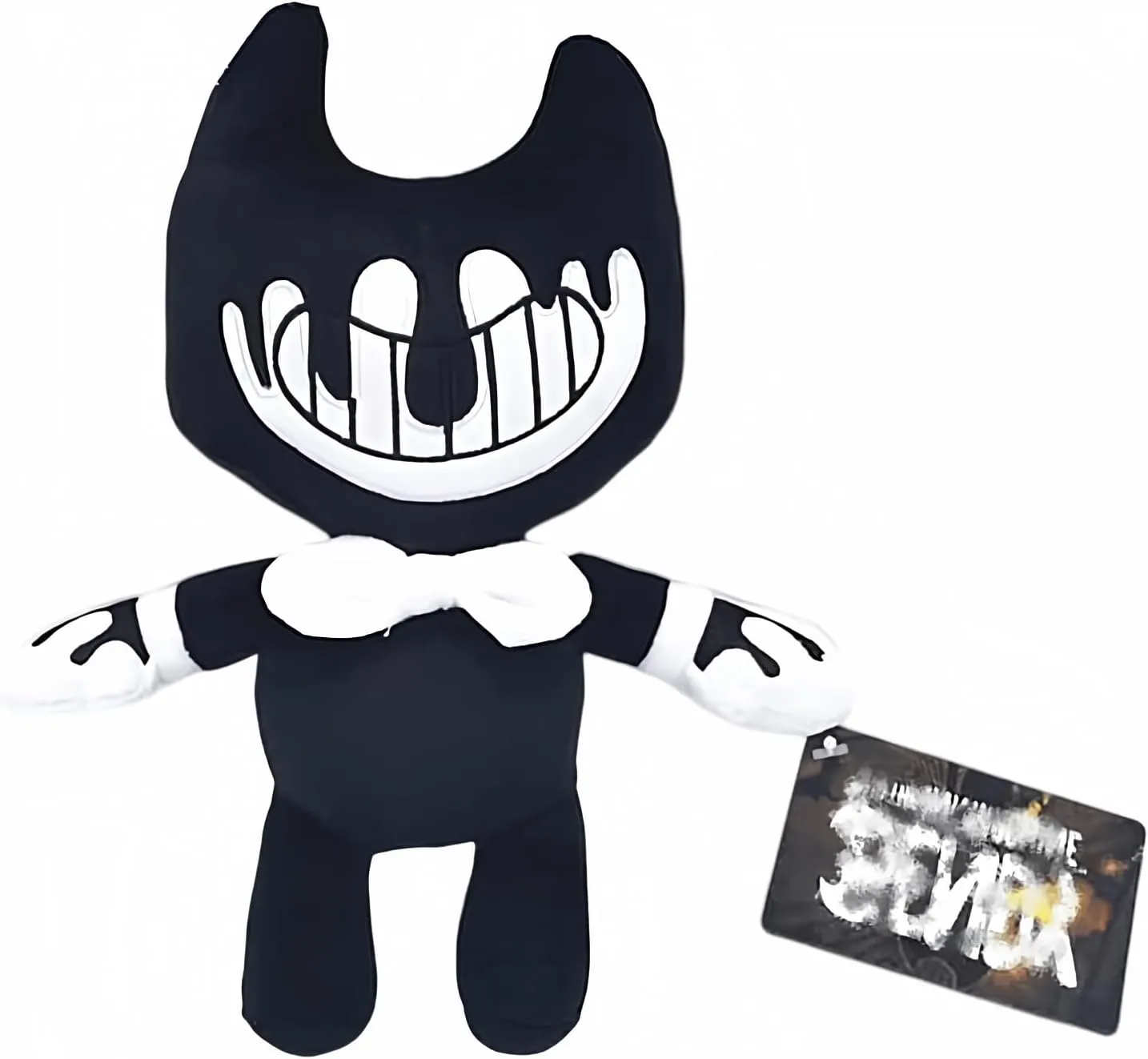Bendy Plush Toys Doll 11.8' Cute Game Horror Bendy Plush Soft Stuffed Animals Toys for Kids Children and Game Fans (White)