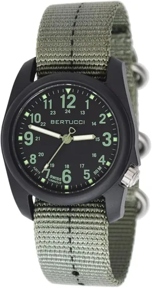 Bertucci DX3 Men’s Field Watch | Defender Drab | Swiss Super Luminous Technology | Innovative Design, Durable Build, Light Weight Comfort | 11040