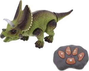 BESPORTBLE 1Set Electric Triceratops Dinosaur with Glowing Lights and Sounds Remote Control Plaything for Material Present for Boys and Ages