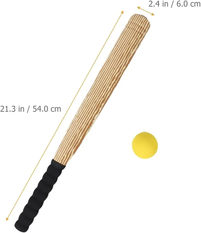 BESPORTBLE Kids Foam Baseball Bat Ball Set EVA Tee Ball Bat with Balls Outdoor Baseball Toy Parent Child Toy Set for Party Garden Brown
