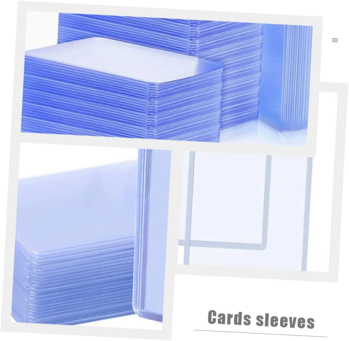BESTonZON 100pcs Transparent Card Sleeves -Scratch Protectors for Trading Cards Id Badges and Photos Compact Design for and Use