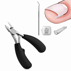BEZOX Ingrown Toenail Corrector Set with Straight Edge Toenails Clipper - 40 Pcs Pain-Free Toenail Straightener Strips with Toenail Lifter - Easy Use Ingrown Toenail Tools Kit