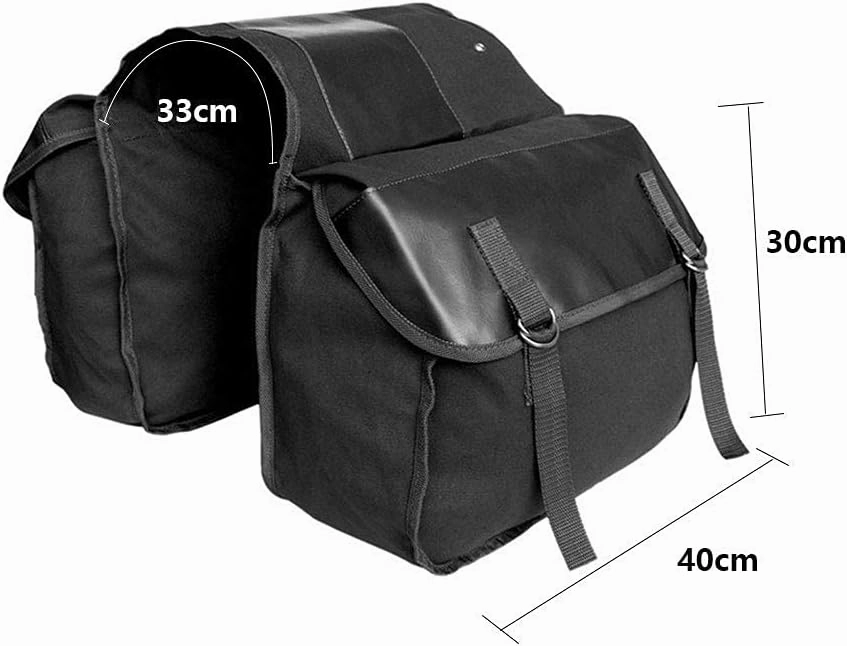 Bicycle Bag Double Bag Carrier Bag, 40L Waterproof Large Panniers, Rear Seat Trunk Bag with Strap, Tear-Resistant Pannier Bag for Commuter Carrier Pannier Back Seat-Schwarz