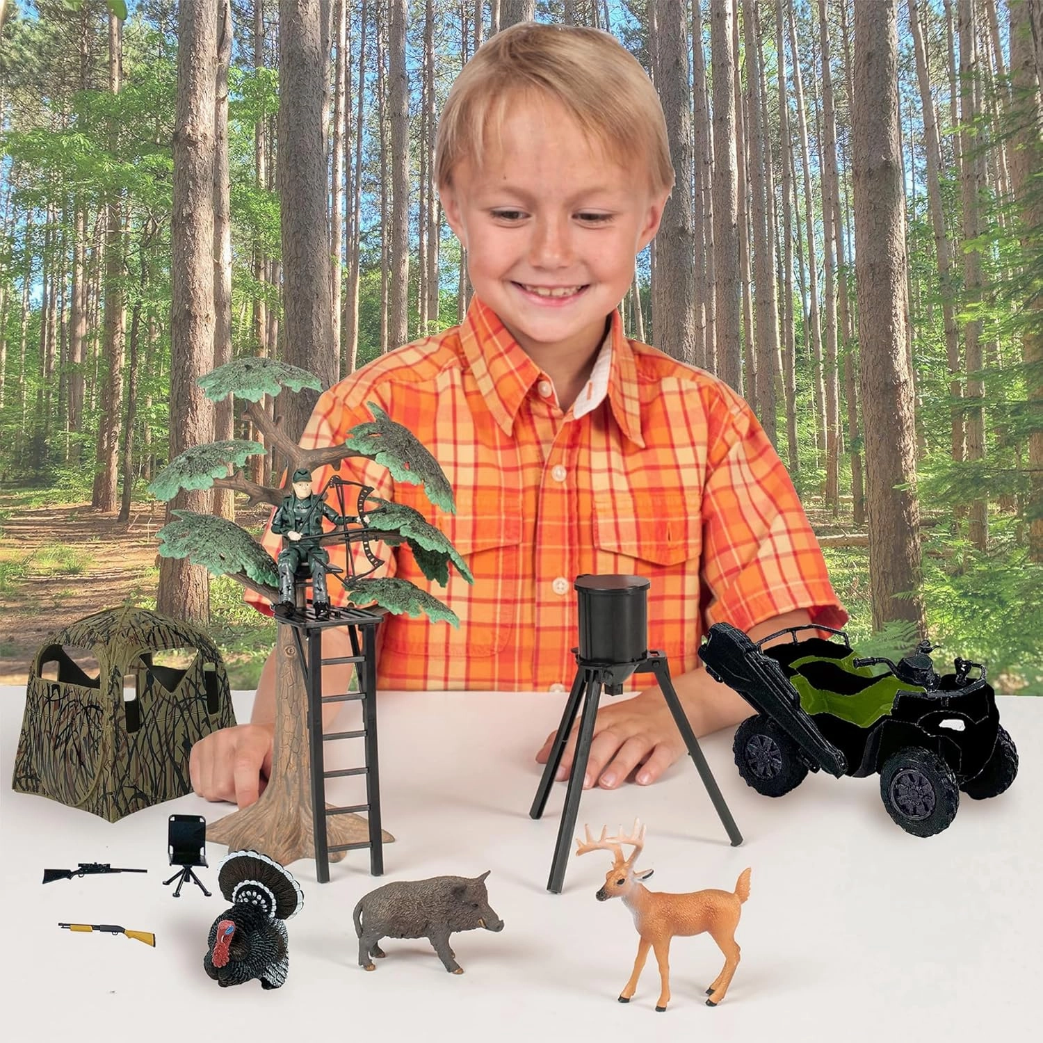 Big Country Toys Title Large Hunting Playset - Hunting Toys for 3 Year Old Boys & Girls and Up