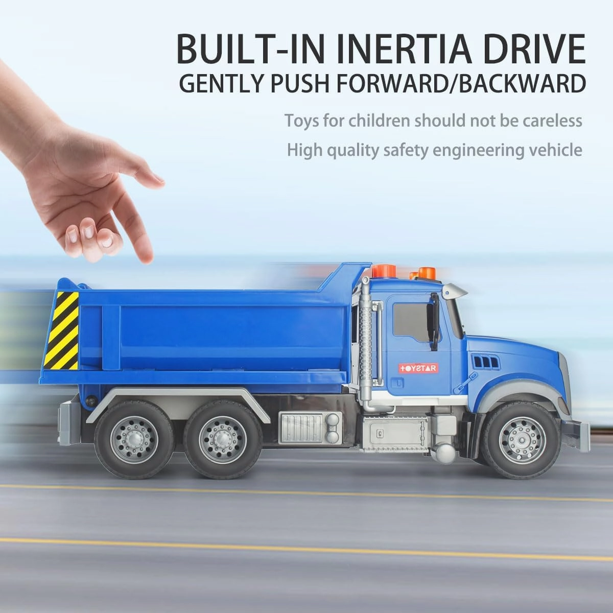 Big Dump Truck Toy - Moveable Lifting Back and Realistic Sound & Light Toys for 3 4 5 6 7 8Years Old Boys Girls Kids (Dump Truck)