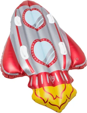BigMouth Inc Large 2 Person Inflatable Snow Tube for Kids and Adults, Durable Winter Toy for Tubing & Sledding - Rocket