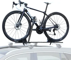 Bike Roof Rack Mount Lightweight Aluminum Bicycle Carrier with Secure Locking Foldable Upright Rooftop Bike Rack 1 Bike Carrier for Car SUV Black