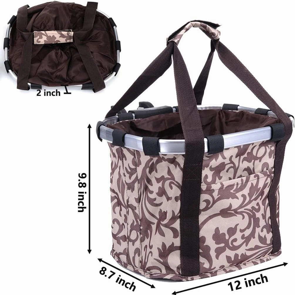 Bike Basket,Dog Bike Basket Front Bicycle Basket for Pets Carrier,Removable Bike Baskets for Women Picnic Shopping So Easy Install