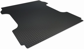 Black Rubber Diamond Plate Truck Bed Floor Mat Liner Compatible with 2017-2025 Ford F250 / F350 / F450 Superduty 6.75 Feet (81") Bed