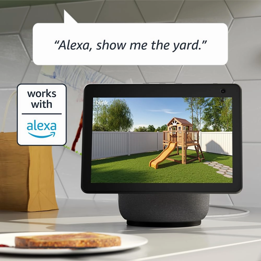 Blink Outdoor 4 (newest model), Wireless smart security camera, two-year battery, 1080p HD day and infrared night live view, two-way talk – 1 camera system