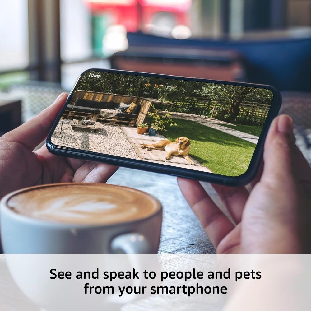 Blink Outdoor 4 (newest model), Wireless smart security camera, two-year battery, 1080p HD day and infrared night live view, two-way talk – 1 camera system