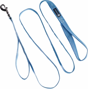 Blue-9 Reflective Dog Leash, Multi-Function 6 Foot Adjustable Lead with Traffic Loop and 3M Reflective Stitching for Obedience, Running, and Agility Training, Made in The USA, Small/Medium, Blue