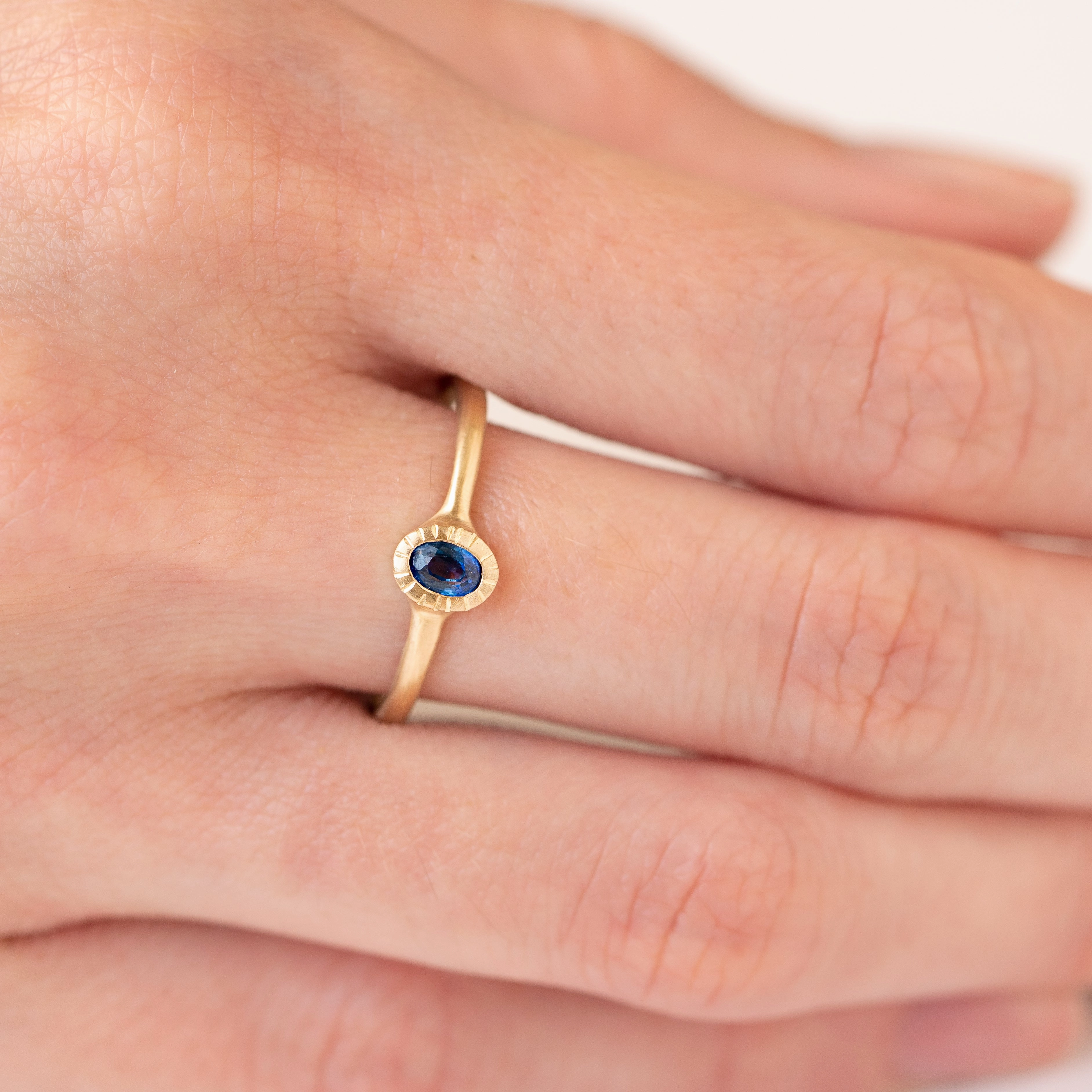 Blue Sapphire Forest Stacking Ring