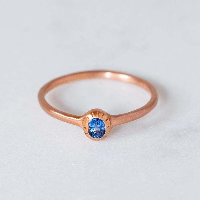 Blue Sapphire Forest Stacking Ring