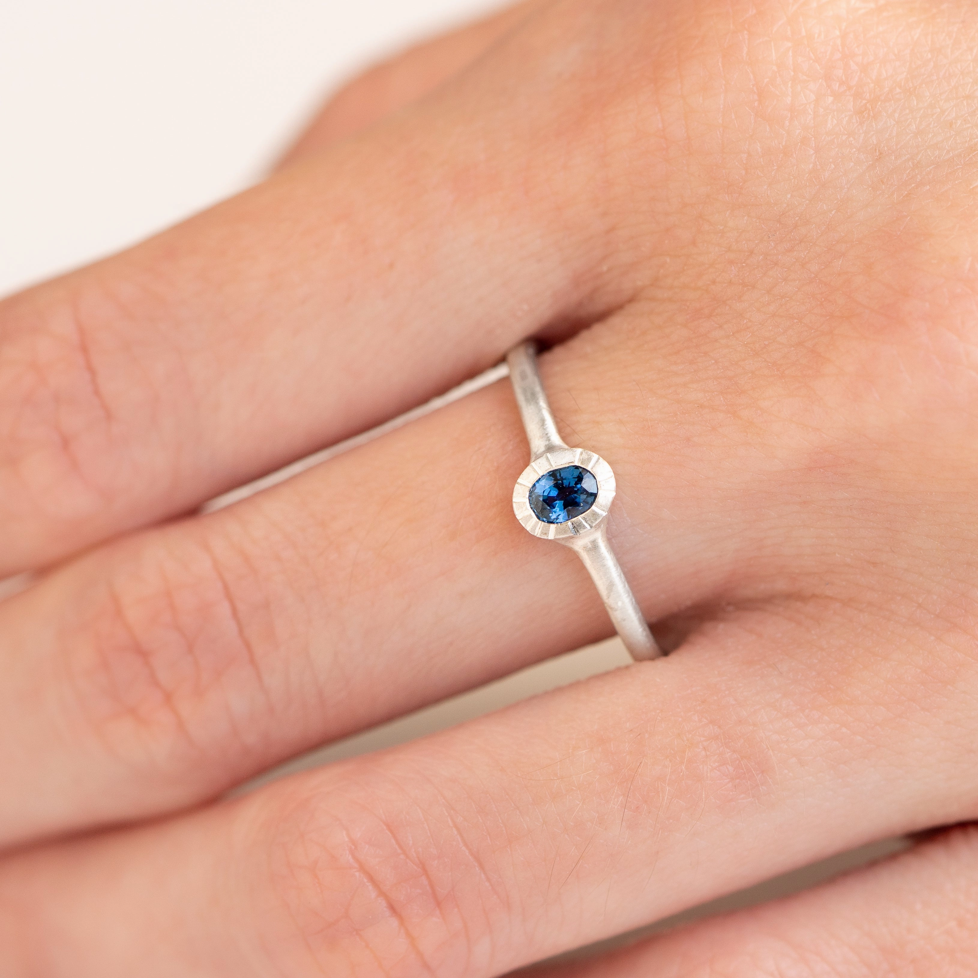 Blue Sapphire Forest Stacking Ring