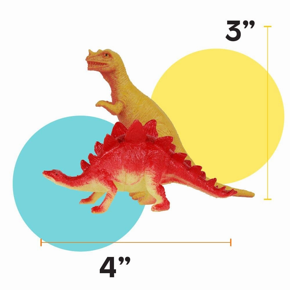 Boley 40Piece Big Bucket Toys-Tub of Educational Dinosaur Toy Playset with T-Rex, Velociraptor & More-Small, Multicolor
