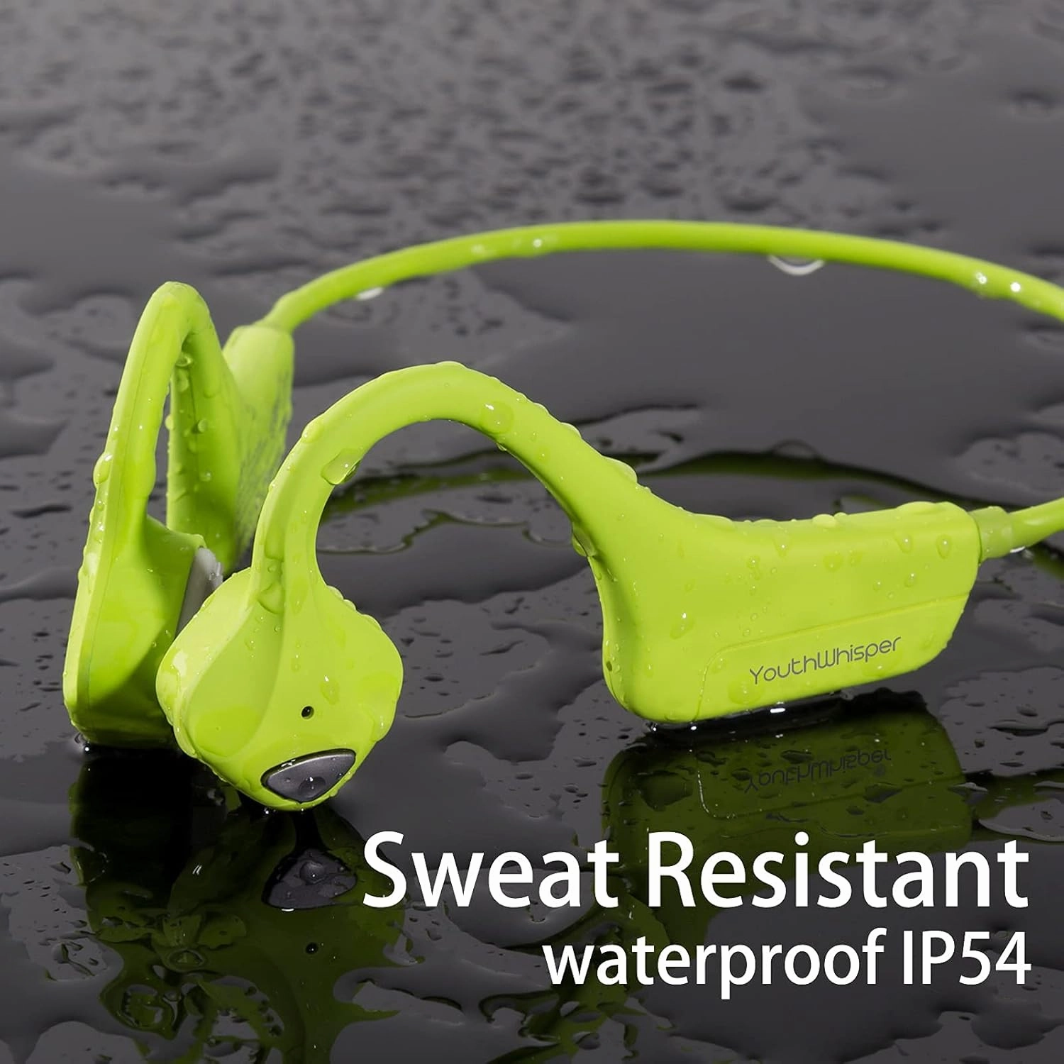 Bone Conduction Headphones Bluetooth Open Ear Headset Multipoint Connection Waterproof Wireless Sports Earbuds for Workouts Running Walking Cycling Fitness Fishing Yoga(Green)