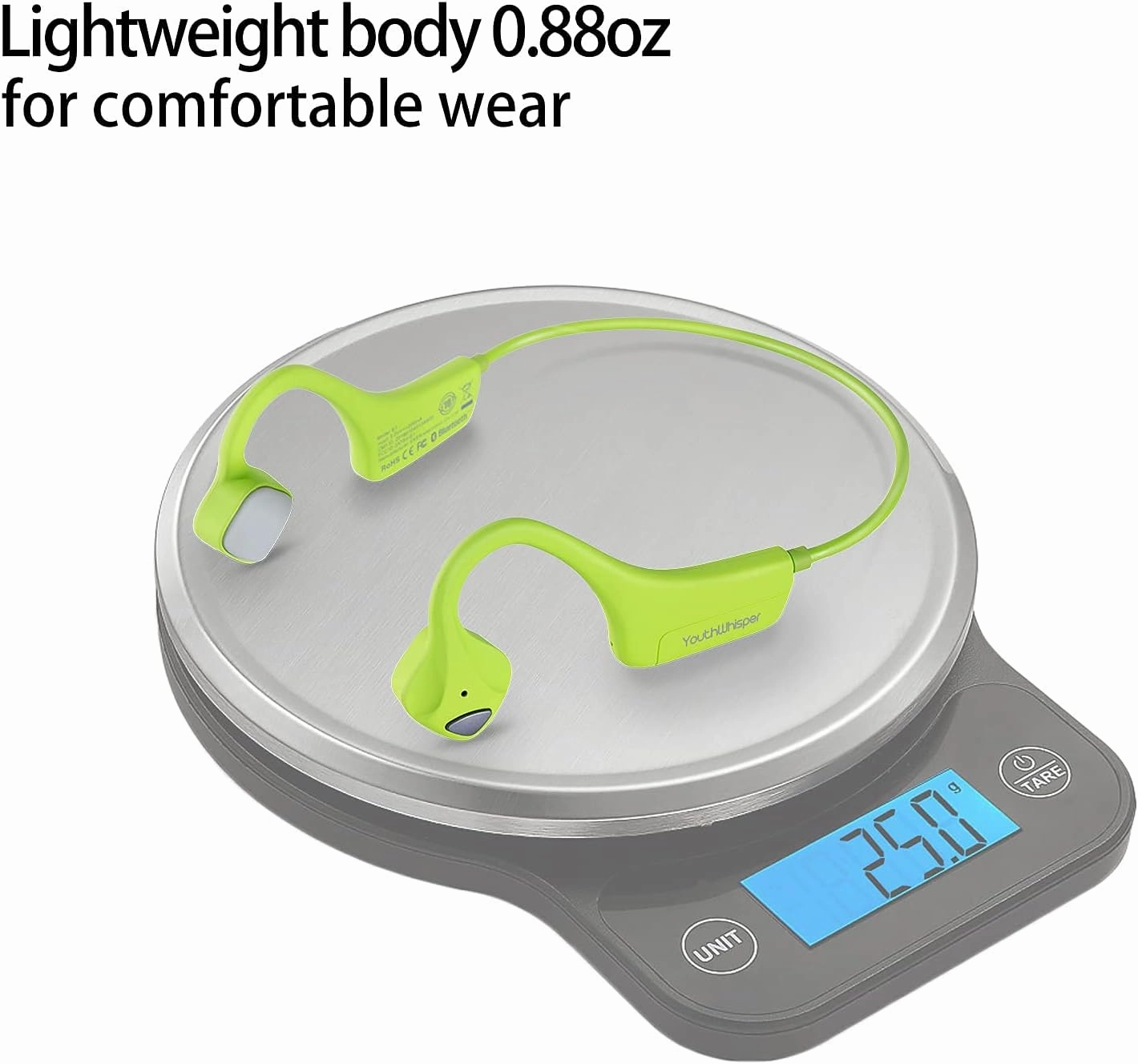 Bone Conduction Headphones Bluetooth Open Ear Headset Multipoint Connection Waterproof Wireless Sports Earbuds for Workouts Running Walking Cycling Fitness Fishing Yoga(Green)