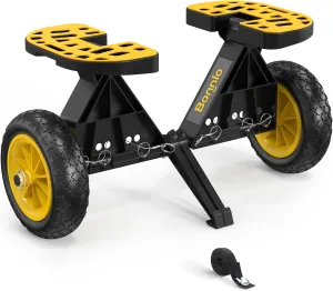 Bonnlo Kayak Cart with Puncture Free Wheels 10-Inch Kayak Wheels Ctug Canoe Trolley Cart with Adjustable Straps, No Tools Required for Easy Assembly All-Terrain for Kayaks, Canoes, Paddleboards