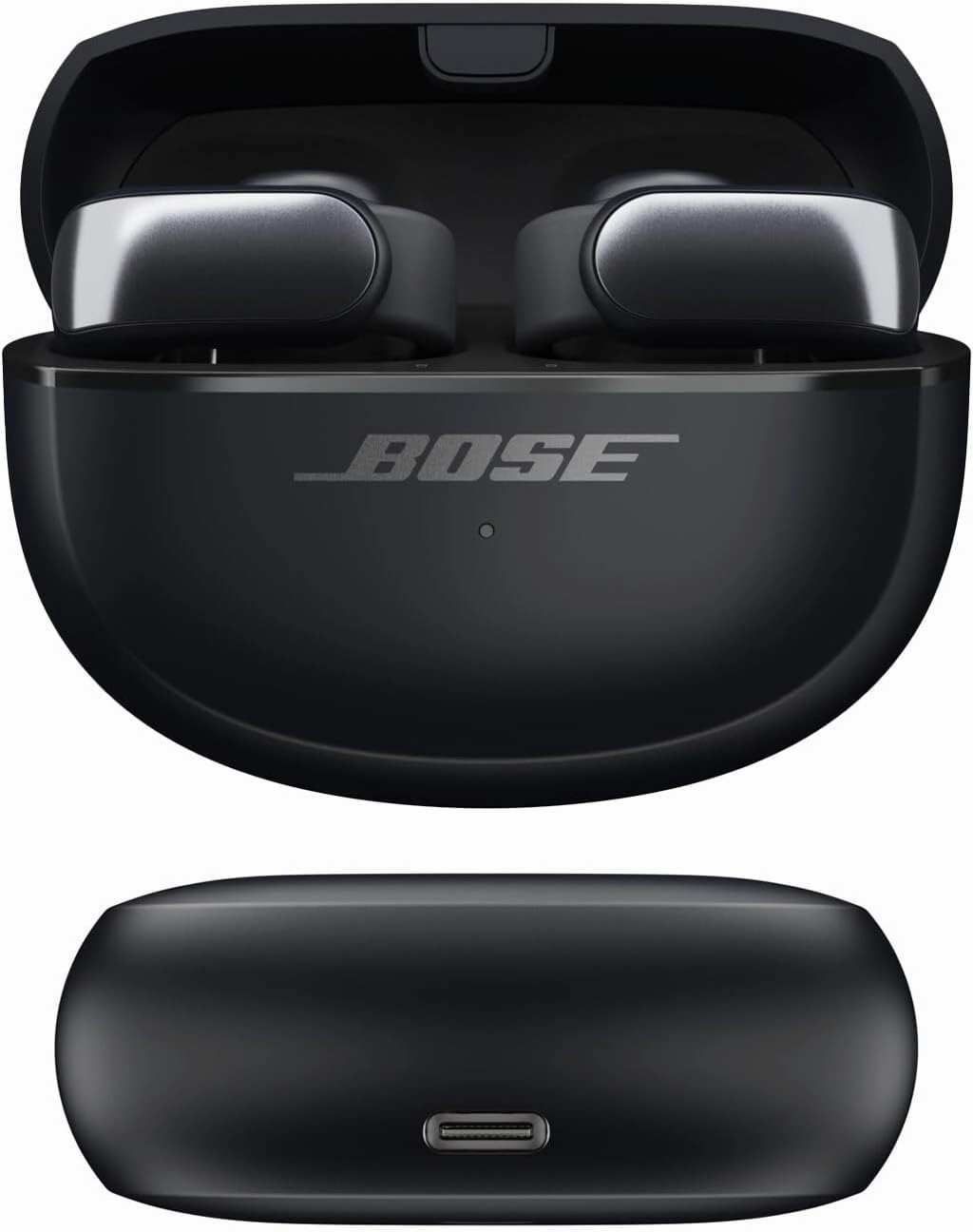 Bose Ultra Open Bluetooth Earbuds, True Wireless Earbuds with OpenAudio for Awareness, Clip On Design for Comfort, Immersive Audio, Up to 48 Hrs of Playtime, Black