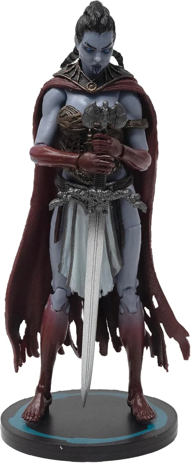 Boss Fight Studio Court of the Dead Kier – Valkyrie of the Dead Action Figure – Highly Articulate Collectible Figurine with Accessories Including Extra Head with Bone Helmet, Wings, Sword, & Cape – 4”