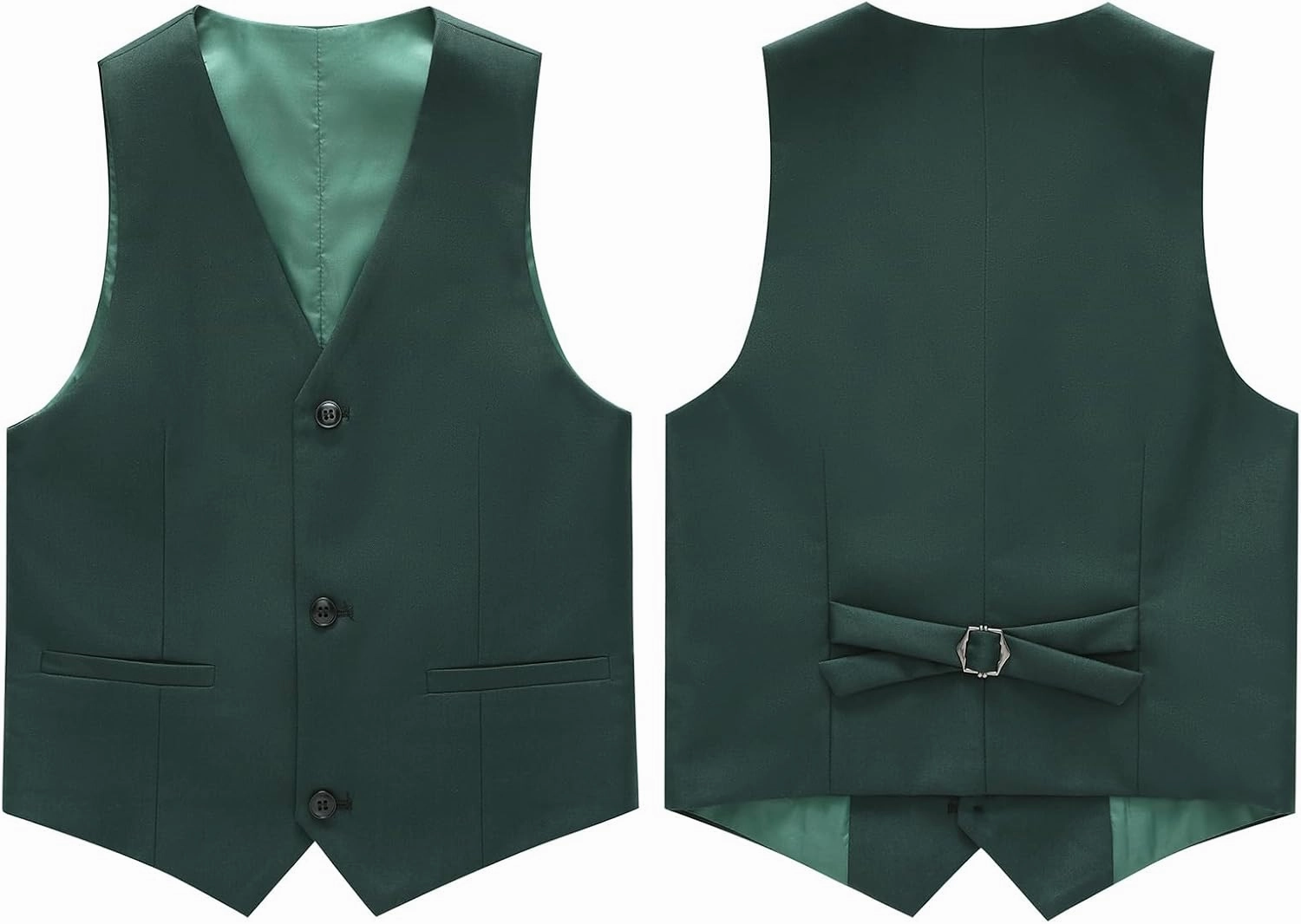 Boy Suits 3 Piece Slim Fit Formal Suit Set with Tuxedo Jacket Vest Pants for Kids Wedding Ring Bearer Party