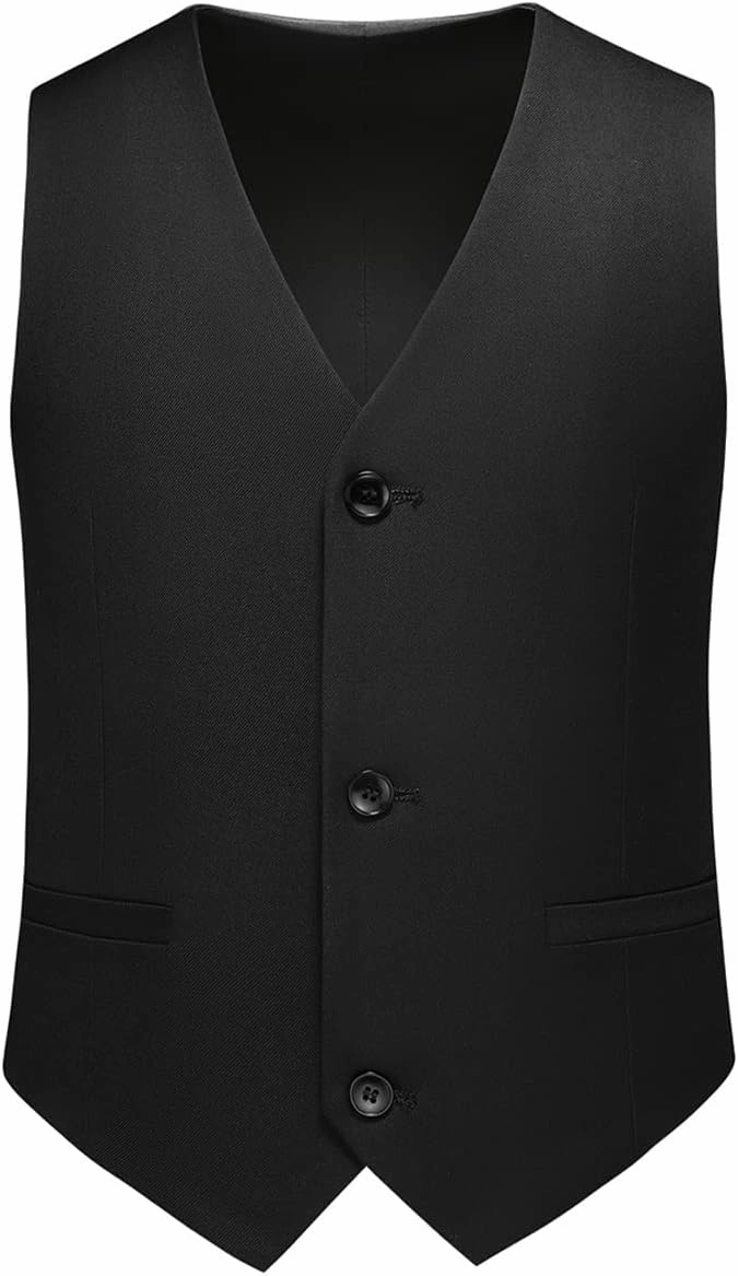 Boy Suits 3 Piece Slim Fit Formal Suit Set with Tuxedo Jacket Vest Pants for Kids Wedding Ring Bearer Party