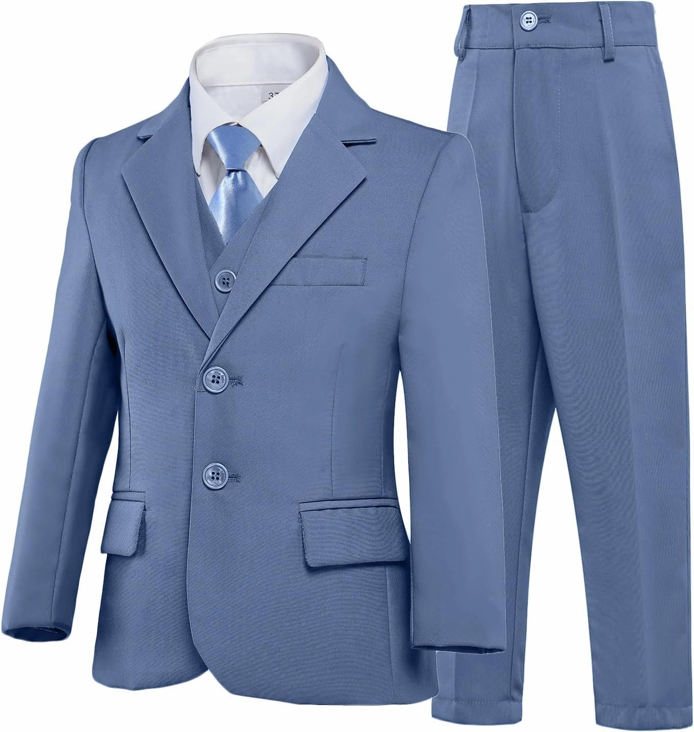 Boys’ Formal Suit 5 Piece Set, Toddler Tuxedos for Wedding, Suits for Teens Boy Dress School Clothes