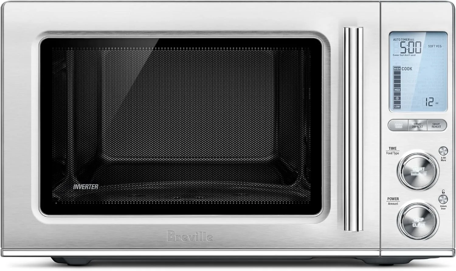 Breville BMO850BSS1BUC1 Smooth Wave Countertop Microwave Oven, Brushed Stainless Steel