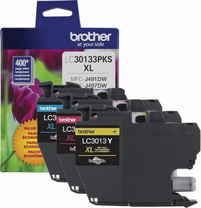 Brother High-yield Color Printer Ink Cartridges LC3013 3-Pack for Work Smart Series - Professional Grade Ink for MFC-J491DW, J497DW, J690DW, J895DW - Up to 400 Pages per Cartridge