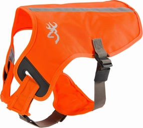 Browning Pet Vests, Hi Vis Safety Vests for Dogs, Safety Orange, Large, Adjustable Coverage