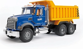 Bruder 02815 Mack Granite Dump Truck 1:16 Scale, Ultra-Realistic Toy Truck for Construction & Farm Play | Durable for Indoor, Outdoor, Sand & Snow Use, Ages 3 