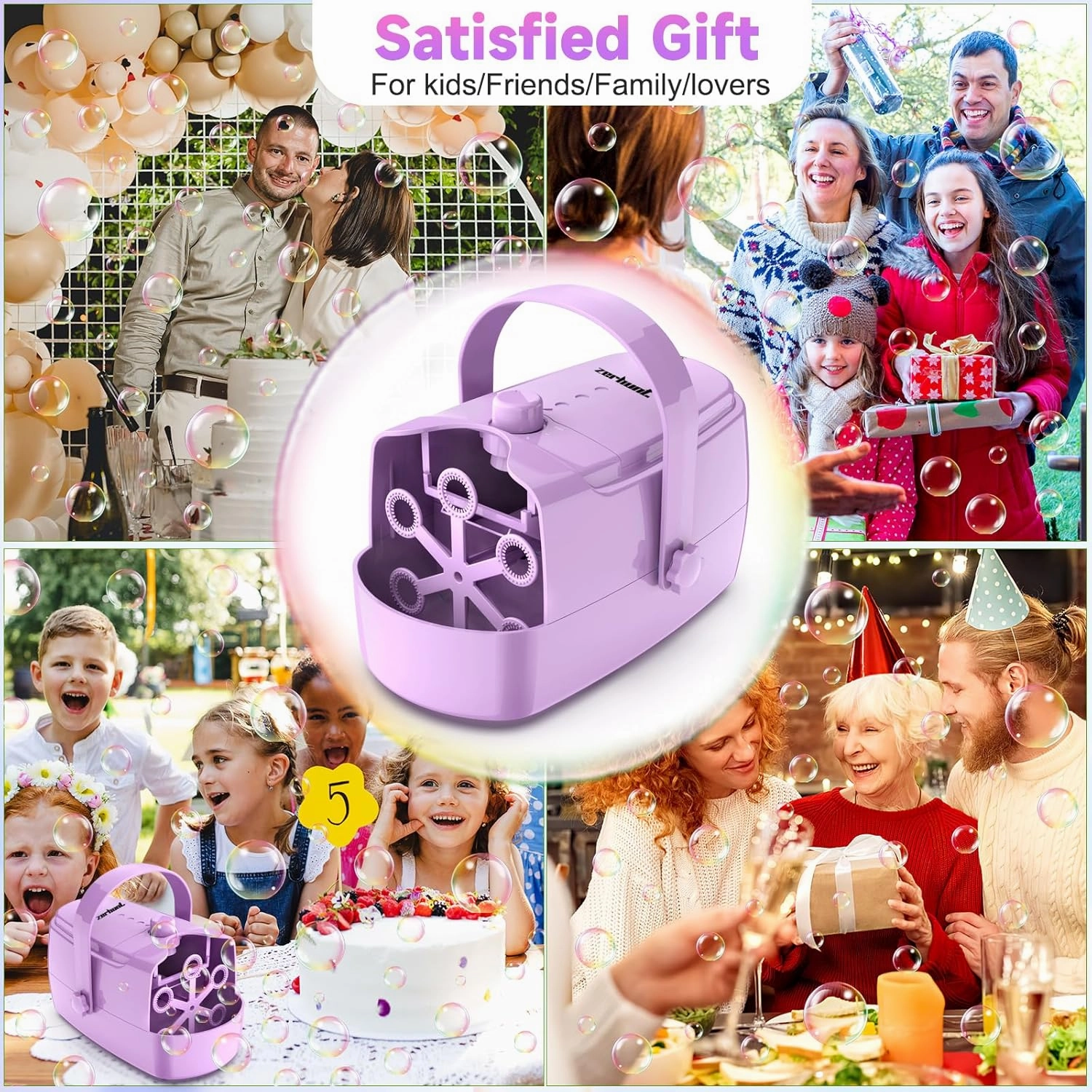 Bubble Machine Automatic Bubble Maker: Durable Bubble Blower 18000  Big Bubbles Per Minute for Indoor Outdoor Wedding Birthday Party - Portable Bubble Machine for Kids Toddlers