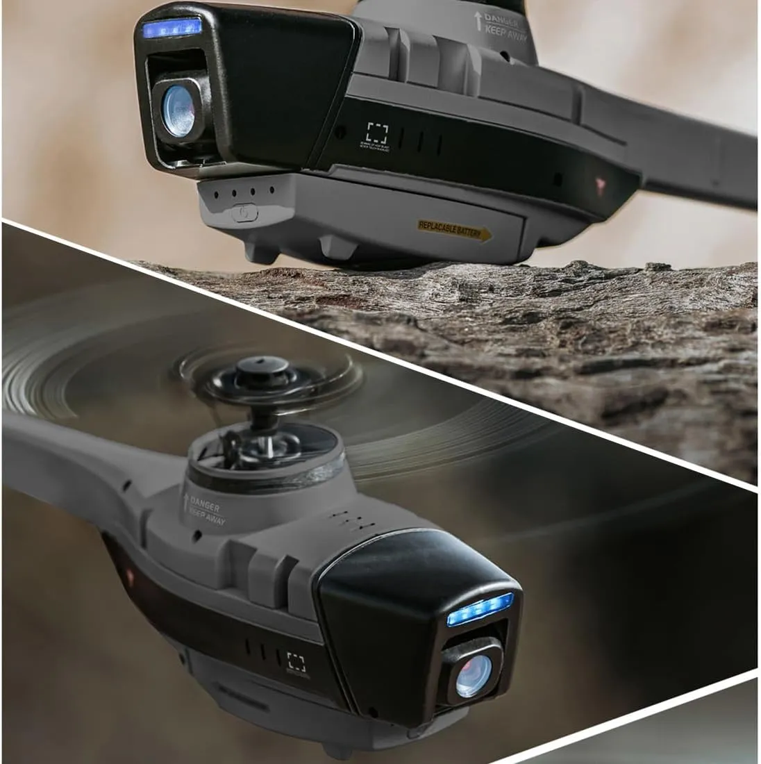 C128 Scout Drone with 1080P Camera, Military Remote Control Helicopter for Adults, 2.4G 4CH Aerial Vehicle Reconnaissance, Take Off/Landing, 6-Axis Gyro RC Aircraft Helicopter (1 Battery)