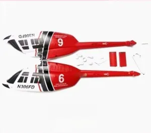 C138 BEL206 RC Helicopter Body Shell Part Replacement for RC Toy Helicopter Repair Part(Red)