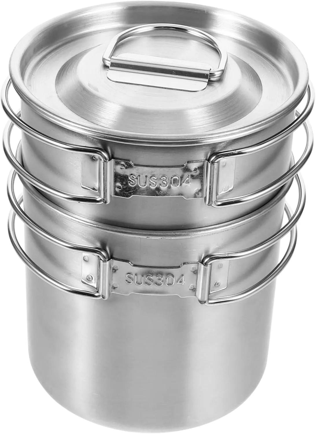 Camping Cooking Equipment Set Metal Drinking Cup Folding Handle Tea Mug for Outdoor Activities