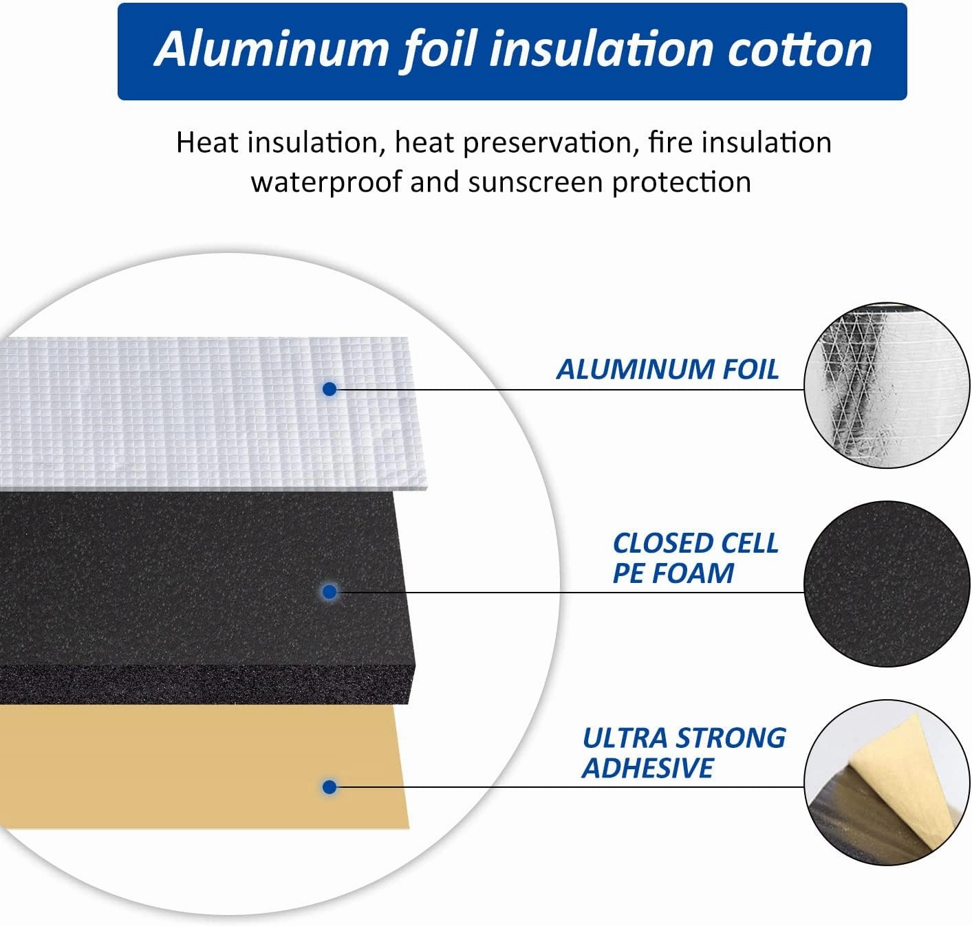 Car Heat Sound Deadening Insulation Mat, - 394 Mil 10.8 Sqft Automobile Sound Deadening & Heat Insulation Material for Auto Hood Engine Roof Door and Trunk,40 Inch x 40 Inch, Aluminum Foil Finish