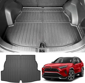 Cargo Mat Compatible with 2019-2024 2025 Toyota RAV4,Trunk Mat All-Weather Trunk Liner Accessories TPE Seat Back Protector Mat Cargo Liner for 2016-2024 Toyota RAV4(Cargo mat)