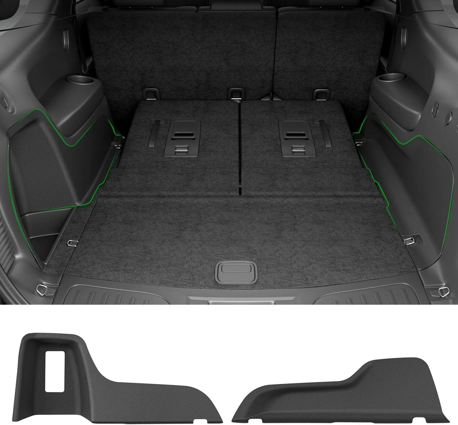 Cargo Sidewall Protector Compatible with 2016-2025 Dodge Durango Trunk Side Guard Replacement for 2016-2025 Dodge Durango Accessories (Side Trunk Mat)