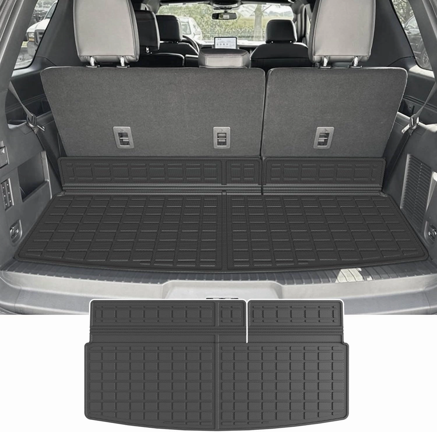 Cargo Liner Compatible with 2018-2024 Ford Expedition/Lincoln Navigator Trunk Mat Cargo Mat 7&8 Seats Replacement for 2018-2024 Ford Expedition Accessories(Trunk Mat)