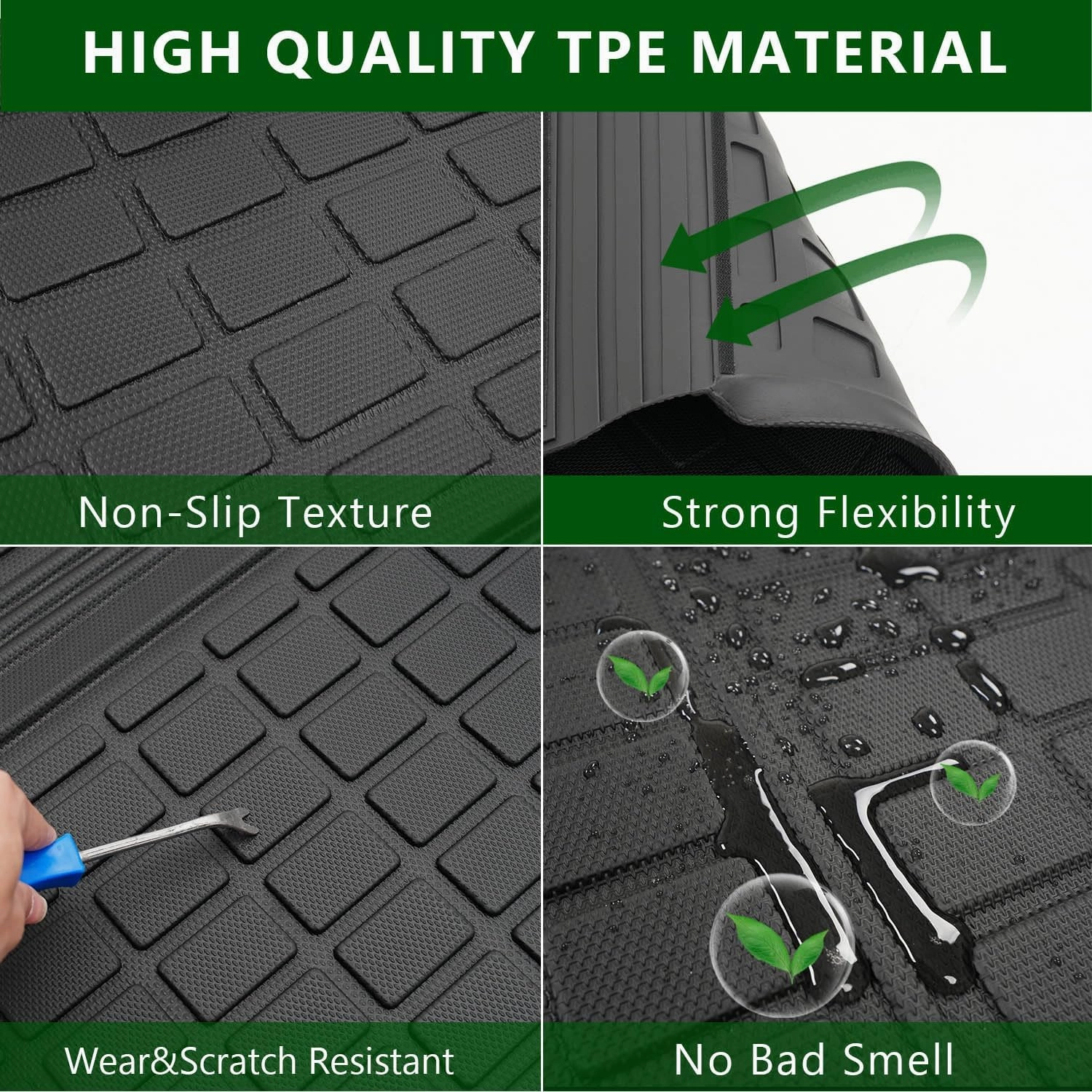 Cargo Liner Compatible with 2018-2024 Ford Expedition/Lincoln Navigator Trunk Mat Cargo Mat 7&8 Seats Replacement for 2018-2024 Ford Expedition Accessories(Trunk Mat)