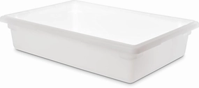 Carlisle FoodService Products Storplus Food Storage Container with Stackable Design for Catering, Buffets, Restaurants, Polyethylene (Pe), 8.5 Gallon, White, (Pack of 6)