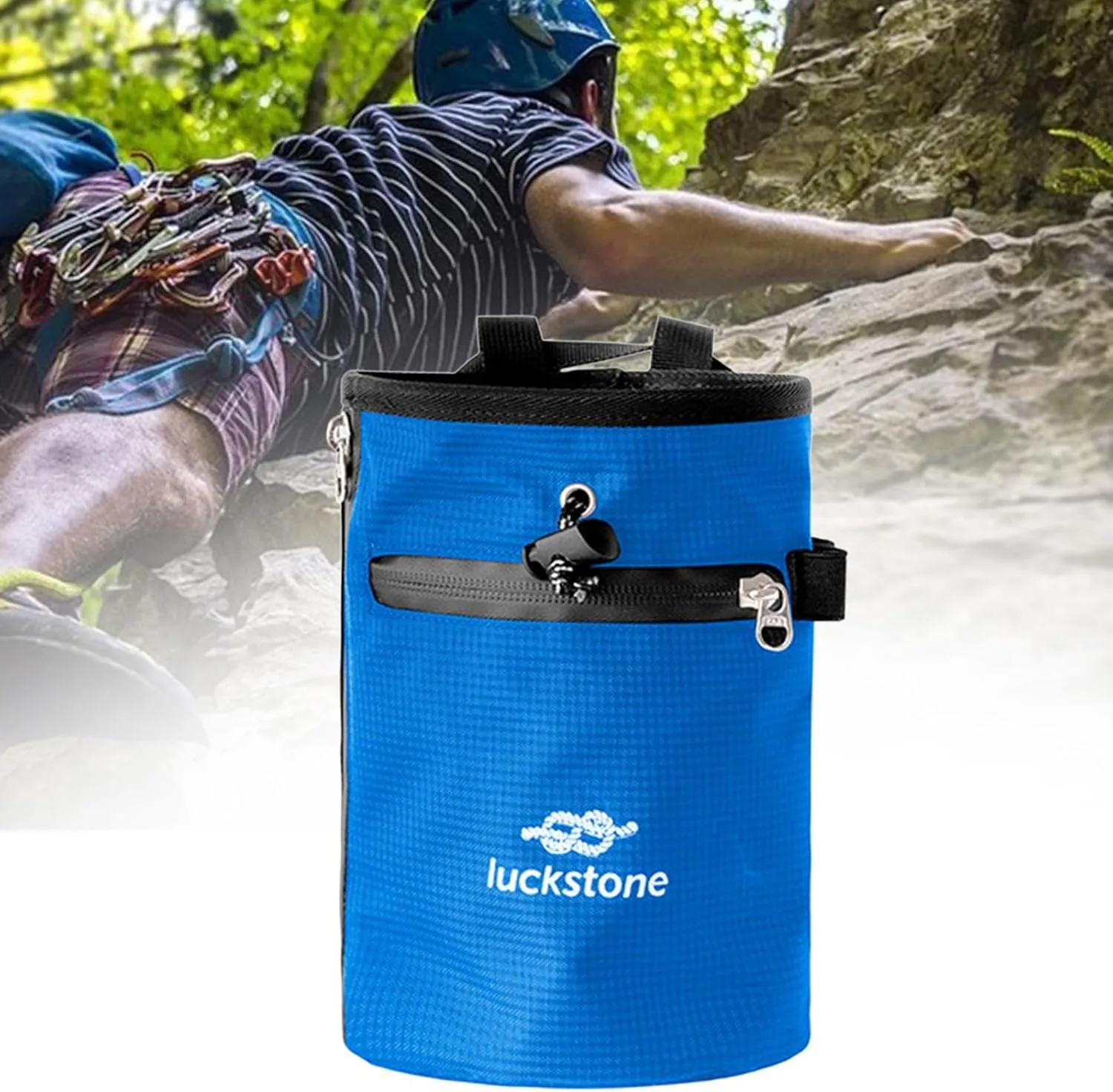 Chalk Bag for Climbing Chalk Carrier Bag Practical Storage Pouch Waist Belt for Weightlifting Gymnastics Gym Sports Fitness