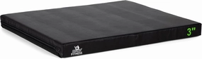 Champion Sports Foam Plyometric Box, Black - Durable Jump Boxes for Training with Handles, Hook and Loop Flaps - Stackable Plyo Box Jumps for Gym - Multiple Sizes