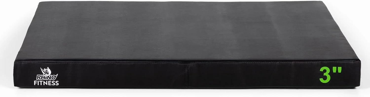 Champion Sports Foam Plyometric Box, Black - Durable Jump Boxes for Training with Handles, Hook and Loop Flaps - Stackable Plyo Box Jumps for Gym - Multiple Sizes